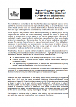 Supporting young people and parents: the impact of Covid-19 on adolescents, parenting and neglect